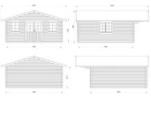 Obrázek k výrobku 21043 - ZAHRADNÍ DOMEK Helena 24,6 m2 (530x530cm) tl. 70mm
