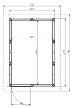 Obrázek k výrobku 54580 - Zahradní domek HEROLD A2233 6,3 m2 221x327 cm tl. 19 mm