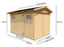 Obrázek k výrobku 61060 - Zahradní domek HEROLD A3322 6,3 m2 327x221 cm tl. 19 mm