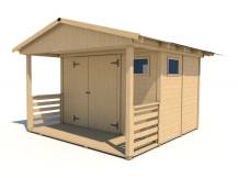 Obrázek k výrobku 90595 - Zahradní domek HEROLD A3322 Plus s terasou (6,3 + 3,1 m2) Zahradní domek HEROLD A3322 Plus s terasou  (6,3 + 3,1 m2)