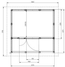 Obrázek k výrobku 90595 - Zahradní domek HEROLD A3322 Plus s terasou (6,3 + 3,1 m2) Zahradní domek HEROLD A3322 Plus s terasou  (6,3 + 3,1 m2)