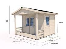 Obrázek k výrobku 79209 - Zahradní domek HEROLD A3322 Premium s terasou (6,3 + 3,5 m2) Zahradní domek HEROLD A3322 Premium s terasou (6,3 + 3,5 m2)