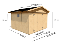 Obrázek k výrobku 54581 - Zahradní domek HEROLD A3333a 9,6 m2 327x327 cm tl. 19 mm