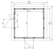 Obrázek k výrobku 54622 - Zahradní domek HEROLD A3333B 9,6 m2 327x327 cm tl. 19 mm