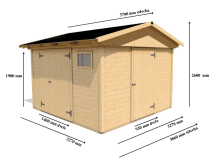Obrázek k výrobku 54622 - Zahradní domek HEROLD A3333B 9,6 m2 327x327 cm tl. 19 mm