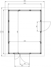 Obrázek k výrobku 61061 - Zahradní domek HEROLD A3344 12,9 m2 327x433 cm tl. 19 mm