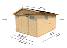 Obrázek k výrobku 61061 - Zahradní domek HEROLD A3344 12,9 m2 327x433 cm tl. 19 mm