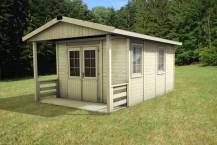 Obrázek k výrobku 79208 - Zahradní domek HEROLD A3344 Premium s terasou (14,1+3,5 m2) Zahradní domek HEROLD A3344 Premium s terasou (14,1+3,5 m2)
