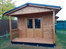 Obrázek k výrobku 79208 - Zahradní domek HEROLD A3344 Premium s terasou (14,1+3,5 m2) Zahradní domek HEROLD A3344 Premium s terasou (14,1+3,5 m2)