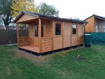 Obrázek k výrobku 79208 - Zahradní domek HEROLD A3344 Premium s terasou (14,1+3,5 m2) Zahradní domek HEROLD A3344 Premium s terasou (14,1+3,5 m2)