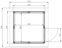 Obrázek k výrobku 61321 - Zahradní domek HEROLD P2222 4,2 m2 221x221 cm tl. 19 mm