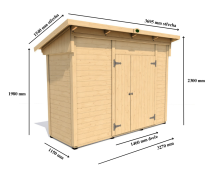 Obrázek k výrobku 67429 - Zahradní domek HEROLD P3311b 2,9 m2