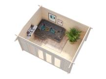 Obrázek k výrobku 39275 - Zahradní domek INES 11,1 m2 410 x 320 cm tl 44 mm.