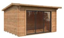 Obrázek k výrobku 82558 - Zahradní domek INES 11,1 m2 s posuvnými dveřmi s dvojitým sklem Zahradní domek INES 11,1 m2 s posuvnými dveřmi  s dvojitým sklem