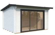 Obrázek k výrobku 82558 - Zahradní domek INES 11,1 m2 s posuvnými dveřmi s dvojitým sklem Zahradní domek INES 11,1 m2 s posuvnými dveřmi  s dvojitým sklem