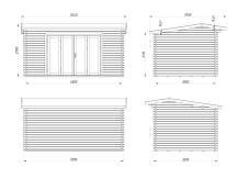 Obrázek k výrobku 39276 - Zahradní domek INES 13,7 m2 500 x 320 cm tl. 44 mm