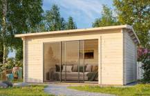 Obrázek k výrobku 82559 - Zahradní domek INES 13,7 m2 s posuvnými dveřmi Zahradní domek INES 13,7 m2  s posuvnými dveřmi