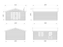 Obrázek k výrobku 21035 - ZAHRADNÍ DOMEK  Irene 23,9 m2 (470x570cm) tl. 44mm