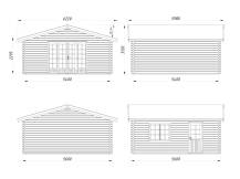 Obrázek k výrobku 21044 - ZAHRADNÍ DOMEK Irene 27,7 m2 (560x560cm) tl. 70mm