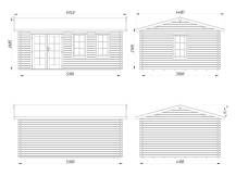 Obrázek k výrobku 28286 - ZAHRADNÍ DOMEK Iris 19,1 m2  530 x 410 cm tl.: 44 mm