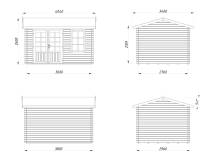 Obrázek k výrobku 20515 - ZAHRADNÍ DOMEK Iris 9,6 m2  (380cm x 296cm) tl. 28mm