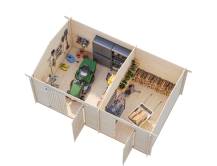 Obrázek k výrobku 35219 - ZAHRADNÍ DOMEK Jari 14,5 m2 520 x 320 cm tl.: 28 mm