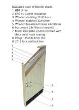Obrázek k výrobku 48928 - ZAHRADNÍ DOMEK Kalle 16,9 m2 561x330 CM tl.: 18+70 mm