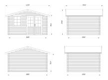 Obrázek k výrobku 20517 - ZAHRADNÍ DOMEK Klara 10,4 m2 (380cm x 320cm) tl. 28mm