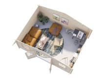 Obrázek k výrobku 34640 - ZAHRADNÍ DOMEK Klara 17 m2 504 x 380 cm tl.: 28 mm