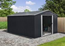 Obrázek k výrobku 91884 - Zahradní domek kovový Riwall PRO RMSA 12x10 antracit