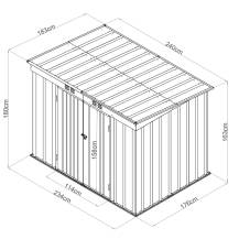 Obrázek k výrobku 82475 - Zahradní domek kovový Riwall PRO RMSP 6x8 hnědý