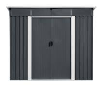 Obrázek k výrobku 91886 - Zahradní domek kovový Riwall PRO RMSP 9x8 Anthracite LUX antracit