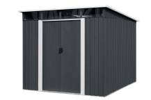 Obrázek k výrobku 91886 - Zahradní domek kovový Riwall PRO RMSP 9x8 Anthracite LUX antracit