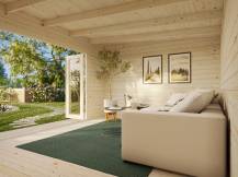 Obrázek k výrobku 39367 - Zahradní domek LEA 14,2 m2  470 x 350 cm tl. 44 mm