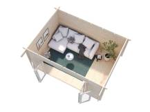 Obrázek k výrobku 39367 - Zahradní domek LEA 14,2 m2  470 x 350 cm tl. 44 mm