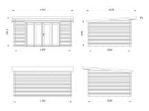 Obrázek k výrobku 39367 - Zahradní domek LEA 14,2 m2  470 x 350 cm tl. 44 mm
