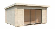 Obrázek k výrobku 82520 - Zahradní domek LEA 14,2 m2 s posuvnými dveřmi 470 x 350 cm tl. 44 mm
