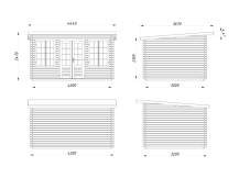 Obrázek k výrobku 20950 - ZAHRADNÍ DOMEK Lisa 11,5 m2  (420x320cm) tl. 34mm