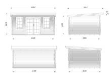 Obrázek k výrobku 28287 - ZAHRADNÍ DOMEK Lisa 14,2 m2  470 x 350 cm tl. 444 mm