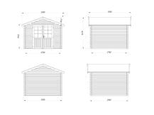 Obrázek k výrobku 20512 - ZAHRADNÍ DOMEK Lotta 7,3m2  (296cm x 296cm) tl. 28mm