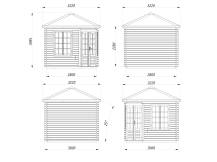 Obrázek k výrobku 39450 - Zahradní domek MELANIE 6,6 m2 300 x 300 cm tl. 44 mm