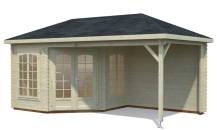 Obrázek k výrobku 35100 - ZAHRADNI DOMEK Melanie 6,8 + 8,3 m2 577 x 300 cm tl.: 28 mm