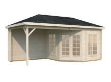 Obrázek k výrobku 35100 - ZAHRADNI DOMEK Melanie 6,8 + 8,3 m2 577 x 300 cm tl.: 28 mm