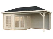 Obrázek k výrobku 35100 - ZAHRADNI DOMEK Melanie 6,8 + 8,3 m2 577 x 300 cm tl.: 28 mm