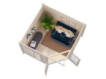 Obrázek k výrobku 34607 - ZAHRADNÍ DOMEK  Melanie 6,8 m2 (300cm x 300cm) tl. 28mm