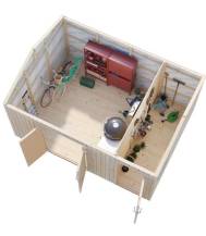 Obrázek k výrobku 35220 - ZAHRADNÍ DOMEK Olaf 13,7 m2 456 x 332 cm .: tl. 18 + 70 mm