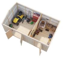 Obrázek k výrobku 39417 - ZAHRADNÍ DOMEK Olaf 16,9 m2 561 x 330 cm tl. 18 + 70 mm