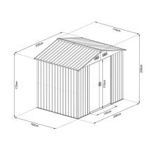 Obrázek k výrobku 82470 - Zahradní domek Riwall PRO RMSA 6x8 Anthracite se sedlovou střechou Antracit