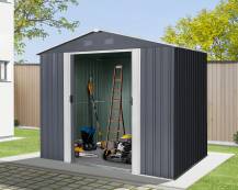 Obrázek k výrobku 82470 - Zahradní domek Riwall PRO RMSA 6x8 Anthracite se sedlovou střechou Antracit