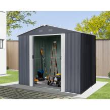 Obrázek k výrobku 82470 - Zahradní domek Riwall PRO RMSA 6x8 Anthracite se sedlovou střechou Antracit